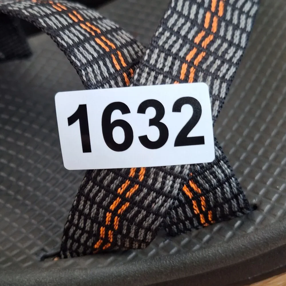 Chaco Z/Cloud Men's 8 Sport Sandals Traffic Orange Gray Webbing Adjustable